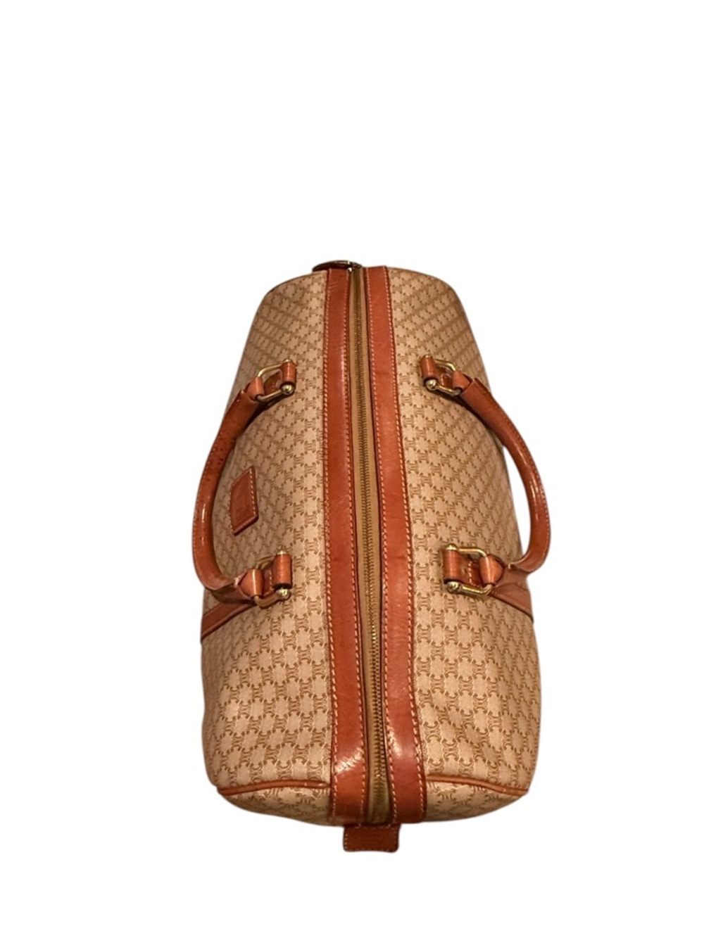 Celine Heritage Woven-Pattern Tan Duffel Bag with Toiletry Pouch - Picture 7 of 12